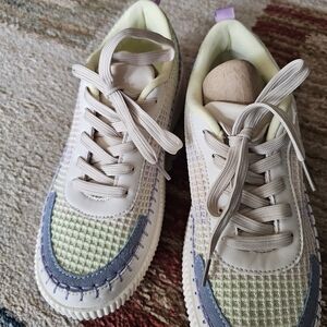 Nicole Miller Cream and Pastel Sneakers